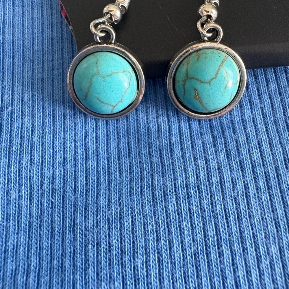 Turquoise and Silver Stud Earrings NWT